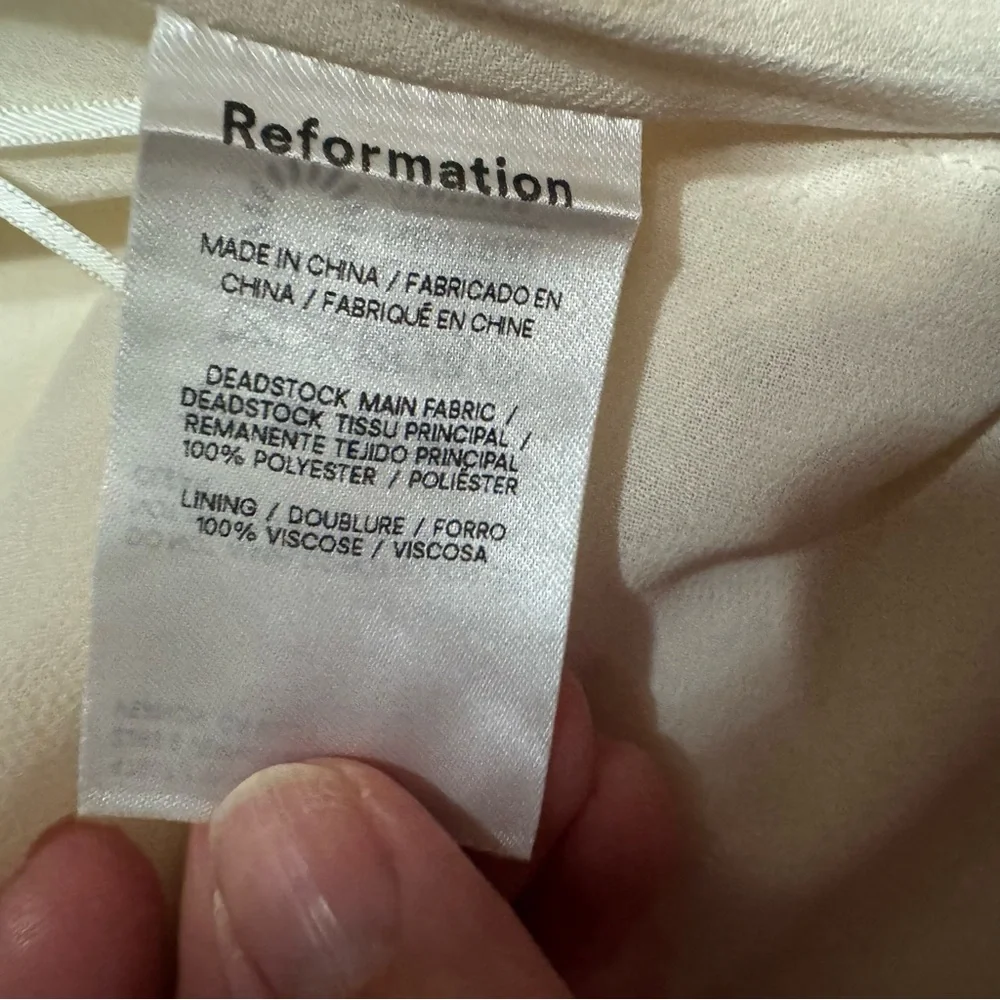 Reformation x New York City Ballet Jaclyn Cream Satin corset Top size 8 - Picture 6 of 7
